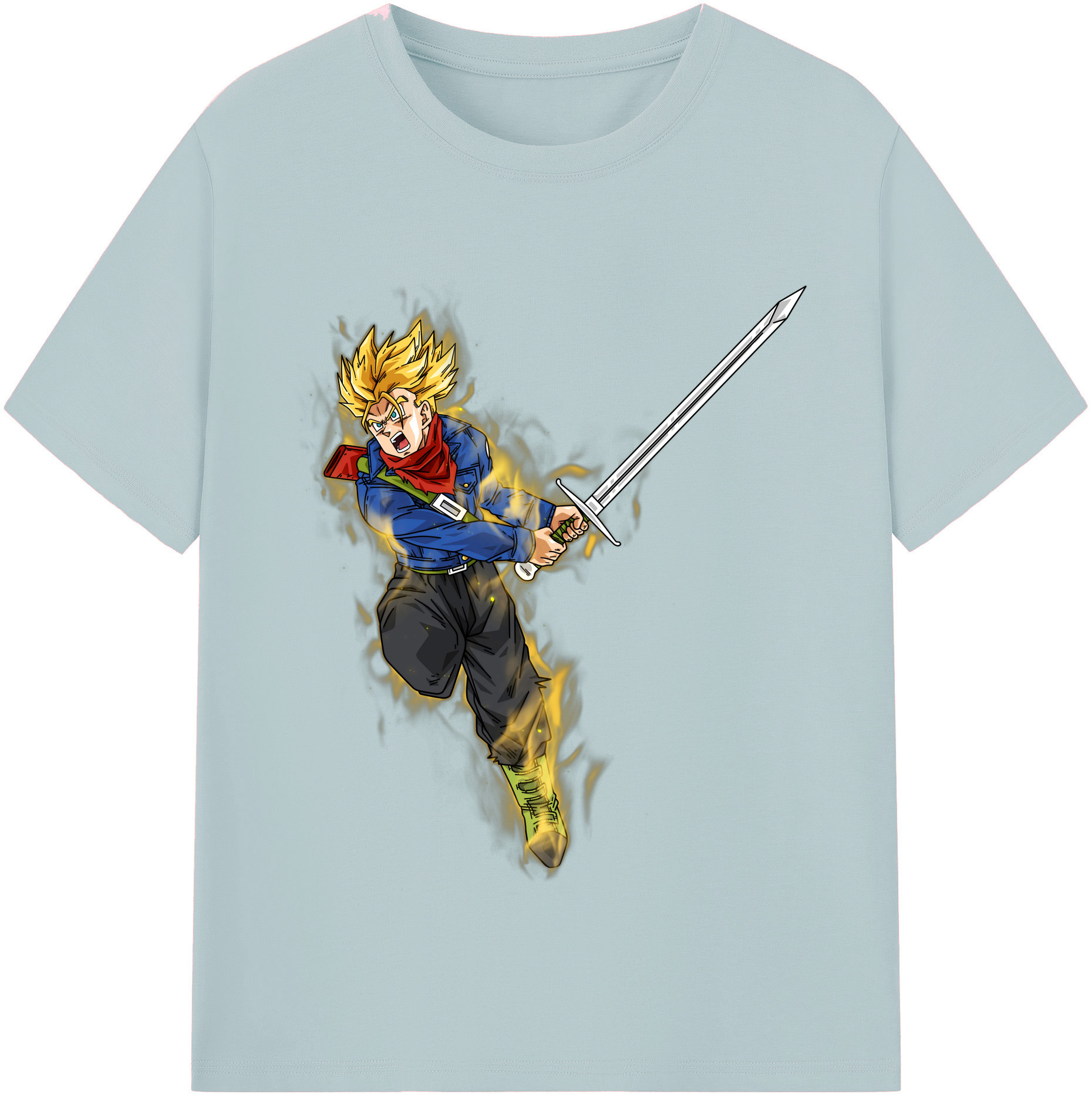 （画像用） ドラゴンボール トランクス（Torankusu）DRAGON BALL Trunks 綿100％半袖Tシャツ（フロントプリント）